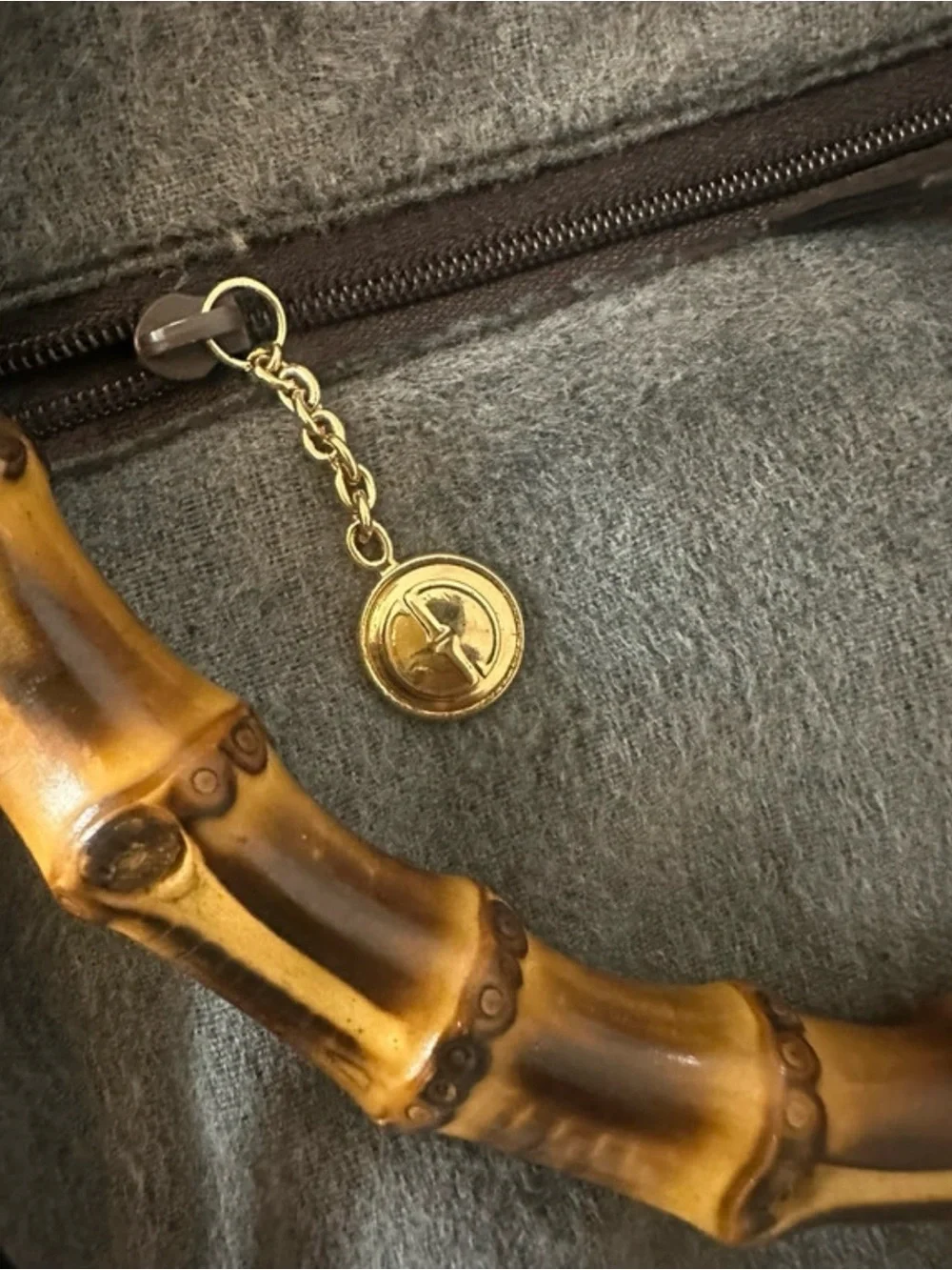 Gucci brown & gold Bamboo Shoulder Bag